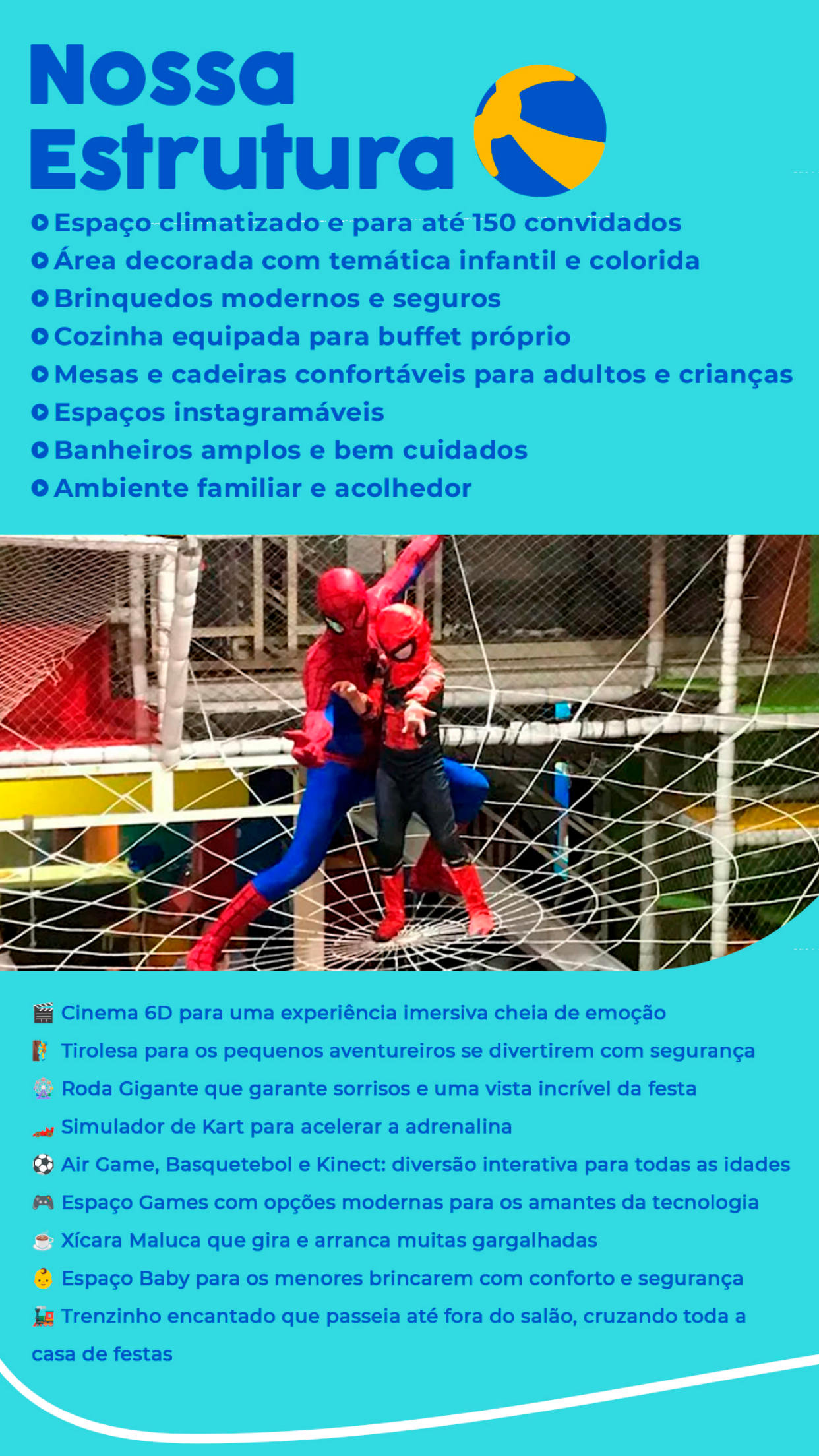 Atrações e brinquedos do Salão Aquarela